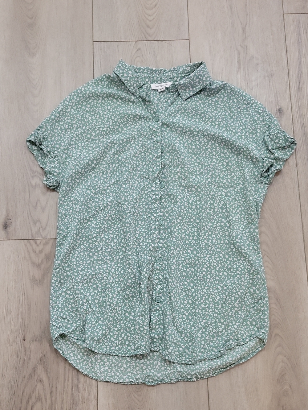 beachlunchlounge Mint Green Short-Sleeve Button-Down Shirt
